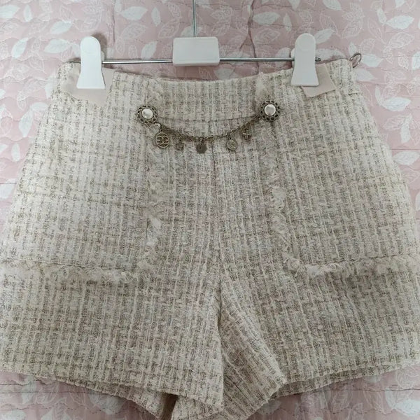 [BUNJANG] Egoist Tweed Gold Pearl Luxury Chain Shorts / (8월 휴가이벤트 증정) 무료배송/새상품/에고이스트 트위드 골드펄 럭셔리 체인 반바지