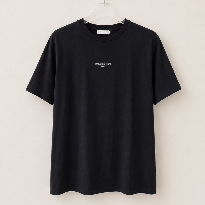 [BUNJANG] Maison Kitsuné Name Logo Black T-Shirt 2XL / [중고] 메종키츠네 반팔 네임 로고 블랙 2XL