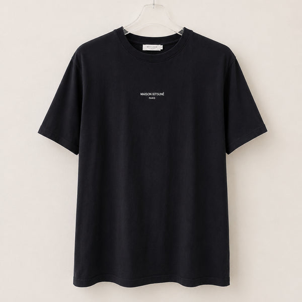 [BUNJANG] Maison Kitsuné Name Logo Black T-Shirt 2XL / [중고] 메종키츠네 반팔 네임 로고 블랙 2XL
