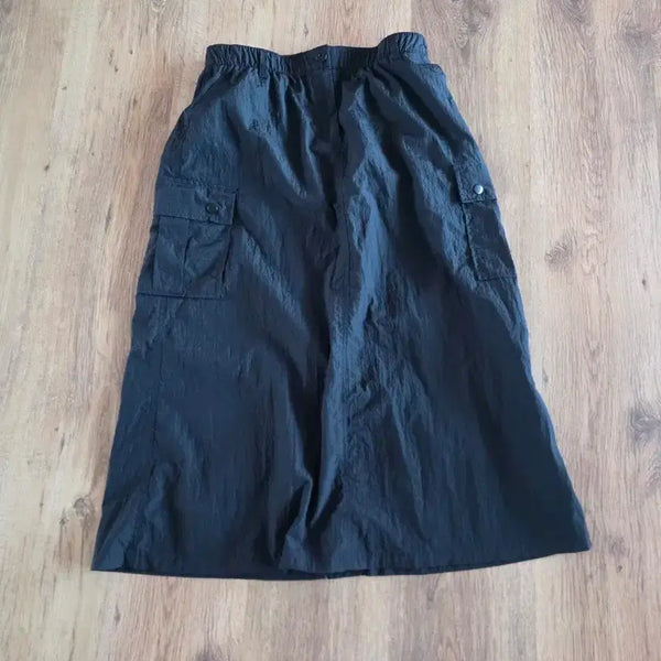 [BUNJANG] Black Cargo Long Skirt / 카고 스커트 검정