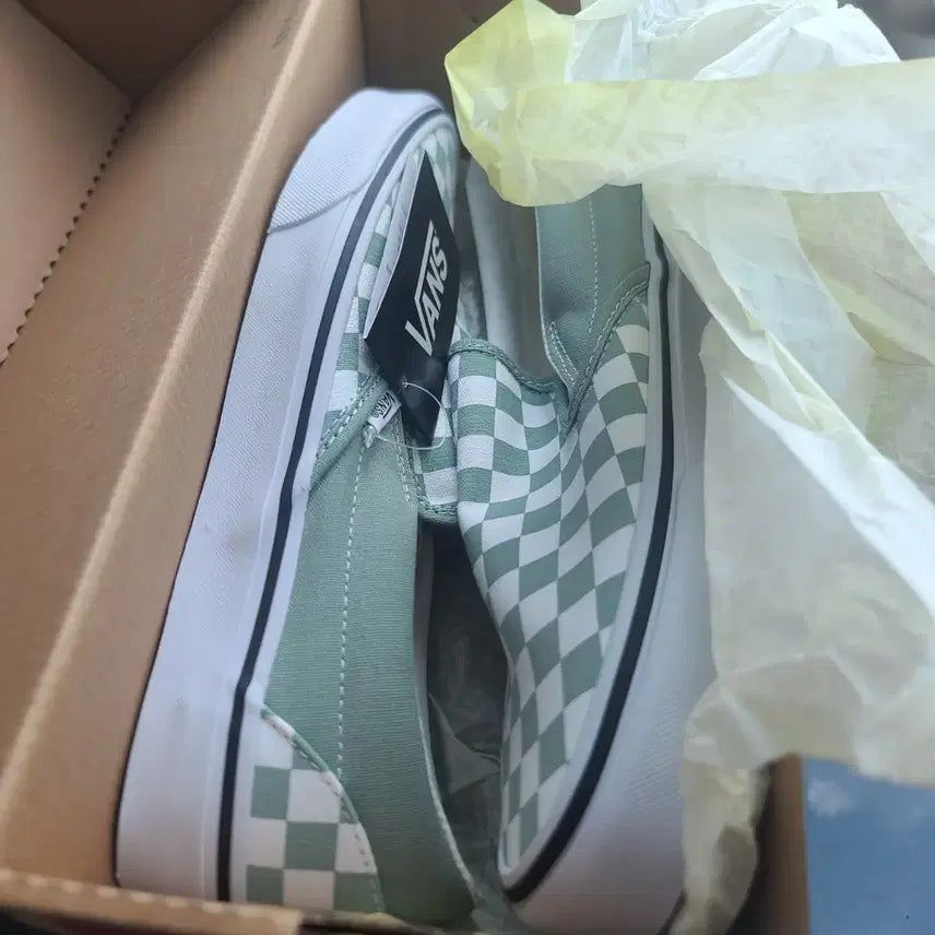 [BUNJANG] Vans Check Slip-On Shoes / 반스 체크 슬립온  280새상품 팝니다.