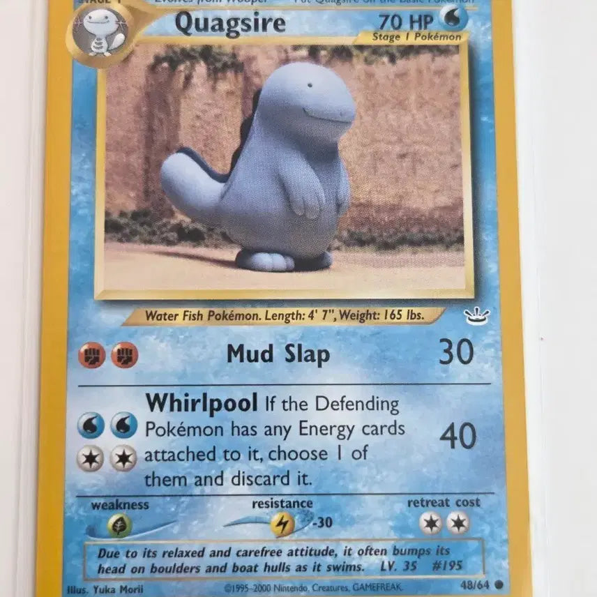 [BUNJANG] Pokemon TCG Neo Revelation Quagsire #48/64 2001 Vintage English Card / 영문/북미 포켓몬카드 2001년 빈티지 누오(Quagsire) #48/64