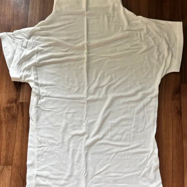 [BUNJANG] White Half-Neck Short-Sleeve T-shirt / 반폴라 반팔티