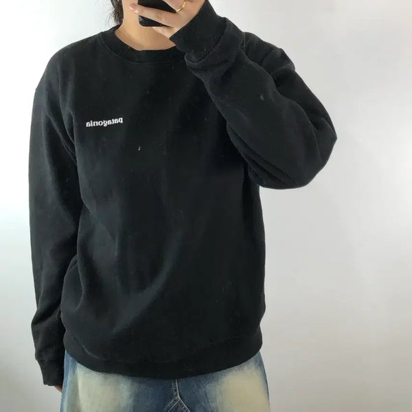[BUNJANG] Patagonia Black Sweatshirt / [L] 파타고니아 블랙 맨투맨
