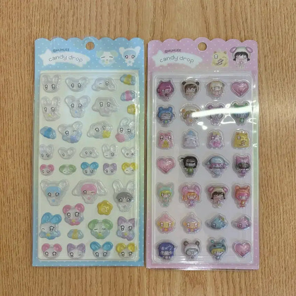 [BUNJANG] HooHoo Candedrop & Bongbongdrop Sticker Bundle / 후후이 캔디드롭 띠부씰 봉봉드롭 스티커 일괄 서일페