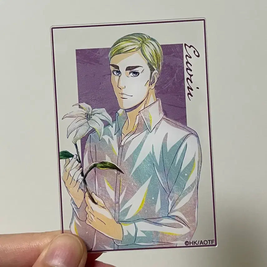 [BUNJANG] Attack on Titan Erwin Smith Illustration Acrylic Card / 진격거인 엘빈 스미스 일러스트 아크릴 카드