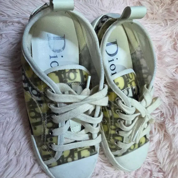 [BUNJANG] Dior Canvas Sneakers Yellow / 파격세일...240.. )캔버스 스니커즈 옐로우