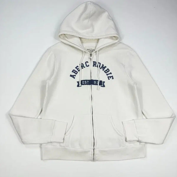 [BUNJANG] Abercrombie & Fitch OG Y2K Women's Slim Fit Hoodie Zip-Up White L / (여성L) 아베크롬비 og y2k 여성 슬림핏 후드집업 화이트