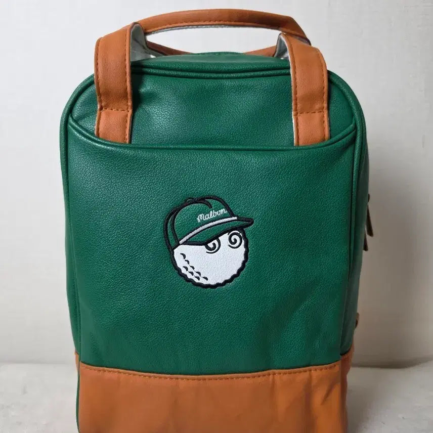 [BUNJANG] Malbon Golf Boston Bag Green/Brown / 말본 골프 가방 그린/브라운