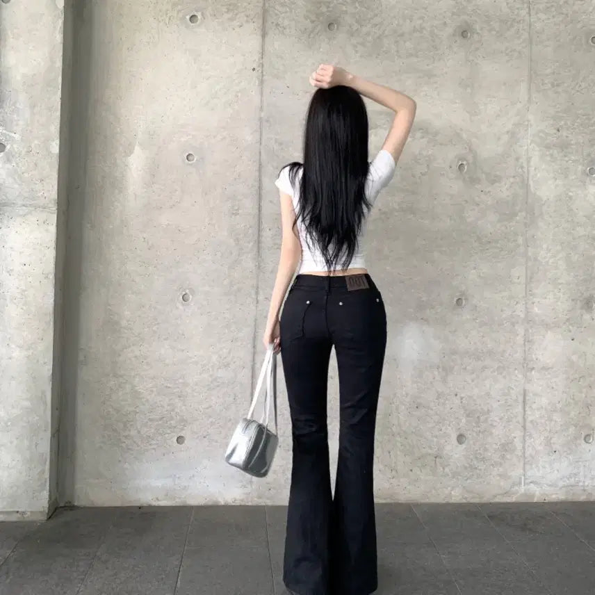 [BUNJANG] OOTD OOTJ Semi Low-Rise Bootcut Pants / (새) OOTJ 오오티제이 세미로우라이즈 부츠컷 팬츠