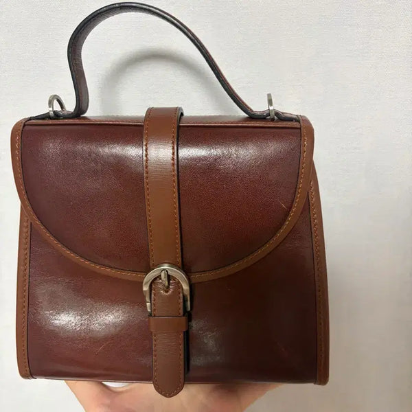 [BUNJANG] Minitmute Brown Leather Crossbody Bag / 미닛뮤트