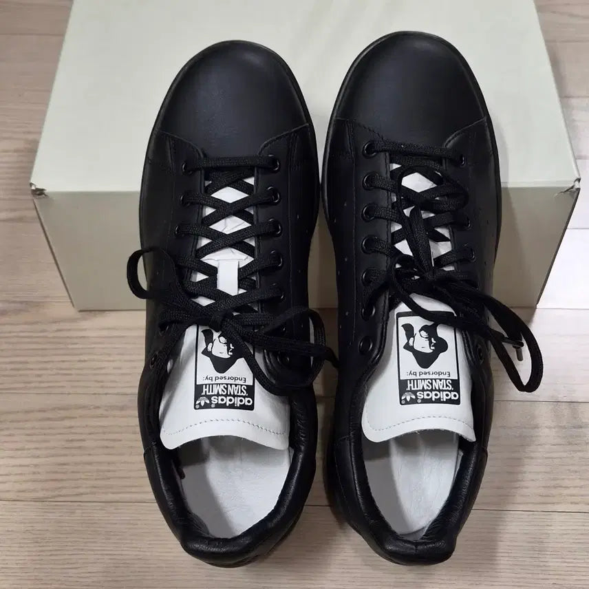 [BUNJANG] Y-3 x Adidas x Yohji Yamamoto Stan Smith Black Sneakers / [새제품] Y-3 x 아디다스 x 스탠스미스 요지 야마모토 블랙 (270, 275)