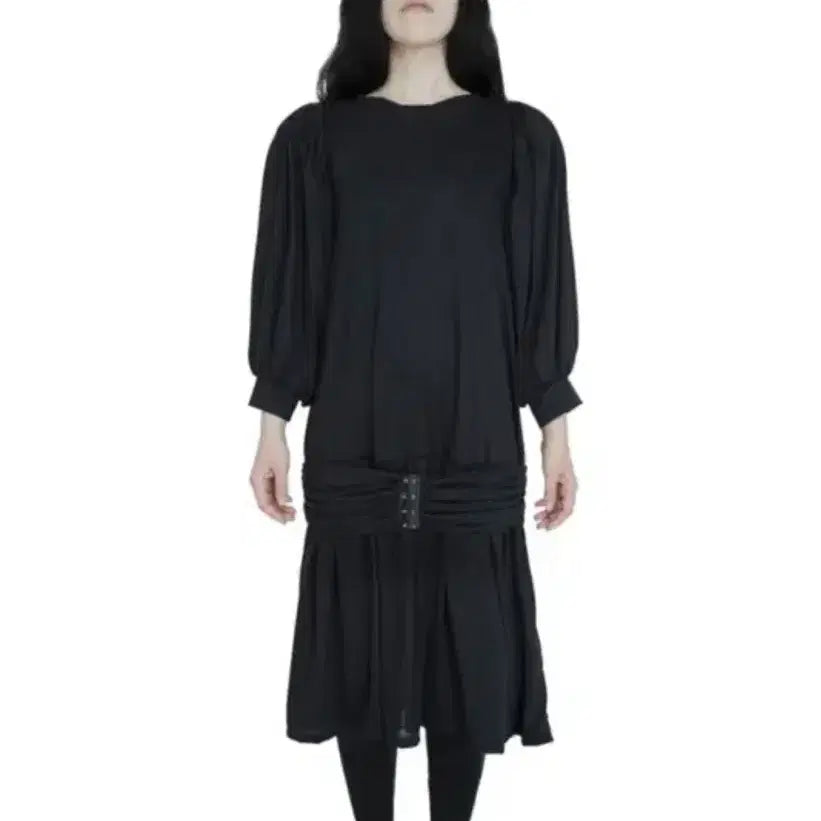 [BUNJANG] EONGSS Art Nouveau One-Piece Dress Black / 에옹쓰 아르누보 원피스 블랙