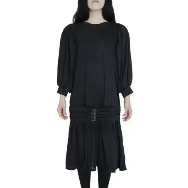 [BUNJANG] EONGSS Art Nouveau One-Piece Dress Black / 에옹쓰 아르누보 원피스 블랙