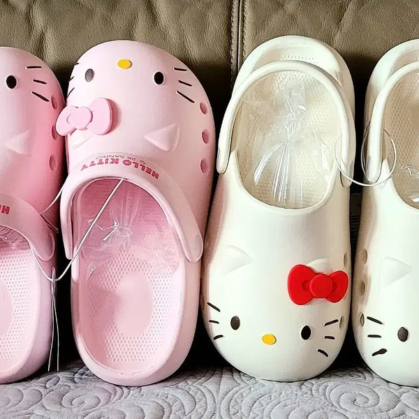 [BUNJANG] Sanrio Hello Kitty Crocs-style Sandals (Set of 2) / 산리오 정품 헬로키티 크록스st 샌들 2종(새상품)