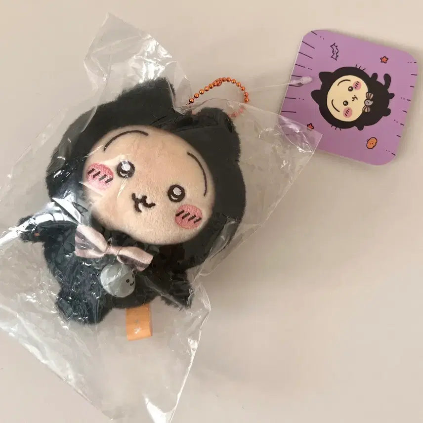[BUNJANG] Chiikawa Usagi Black Cat Halloween Mascot 2024 / 치이카와 2024 할로윈 검은 고양이 우사기 마스코트