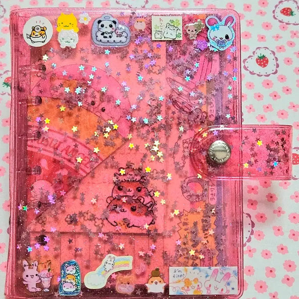 [BUNJANG] Heisei Retro Diary Sticker Binder Set / 일본 헤이세이 레트로 고전 지류 다이어리 셋업 스티커 바인더 햄스터