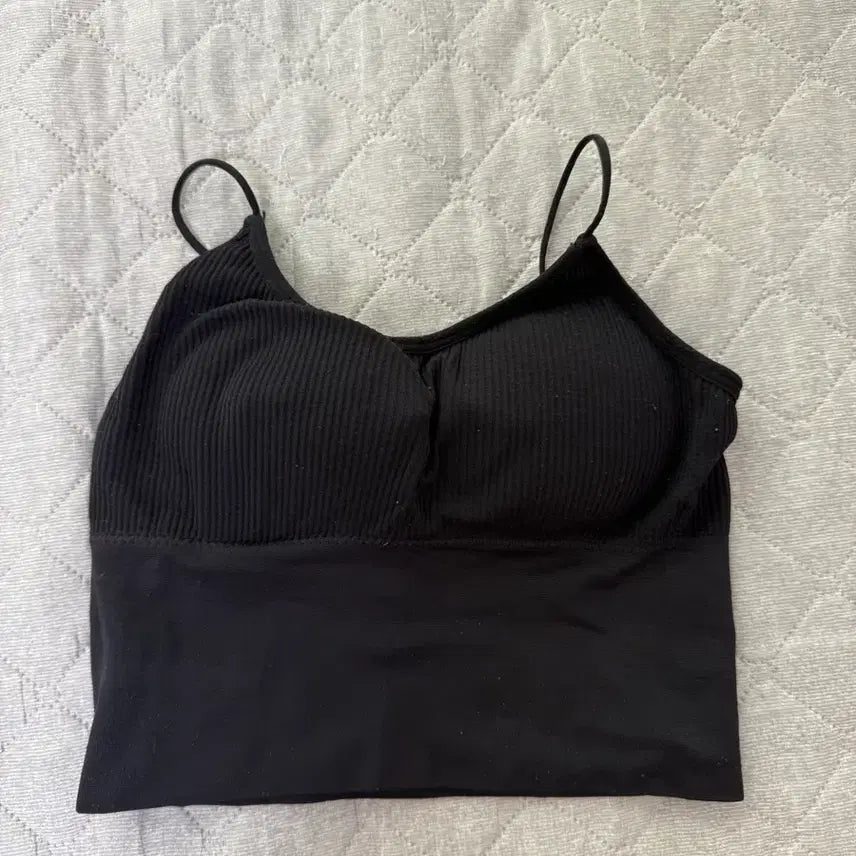 [BUNJANG] Black Sleeveless Bralette / 블랙 민소매 브라탑