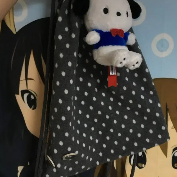 [BUNJANG] Wefromlazy Dot Gymsack Grey / [wefromlazy] dot gymsack 도트 짐색 그레이