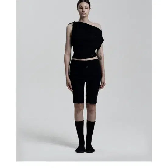 [BUNJANG] ODOR Jersey Capri Pants Black / 오도어 Jersey capri pants in black