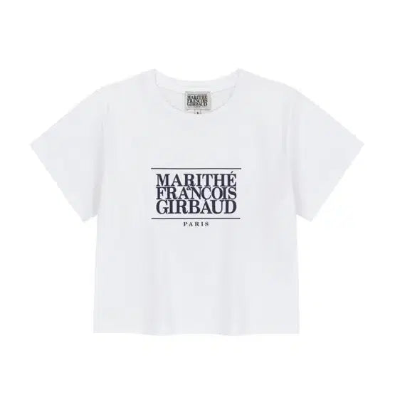 [BUNJANG] Marithe Francois Girbaud Classic Logo Cropped T-Shirt / 마리떼 클래식 로고 크롭티 반팔 티셔츠