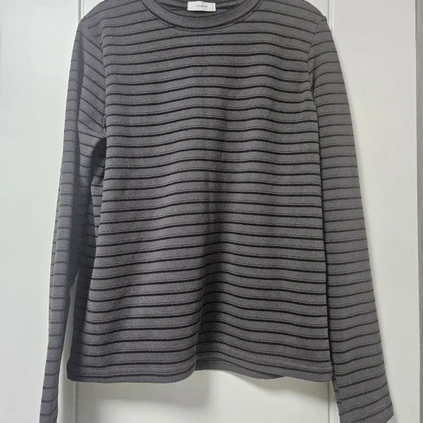 [BUNJANG] Pigment Dyed Brown Stripe Winter Long Sleeve T-Shirt / 피그먼트 고동색 갈색 스트라이프 겨울 긴팔 티셔츠