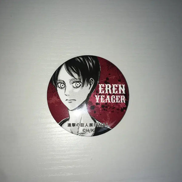 [BUNJANG] Attack on Titan Final Exhibition Eren Pin Button Badge / 진격의거인 진격거 파이널 전시회 팝업 에렌 캔뱃지 핀뱃지 양도