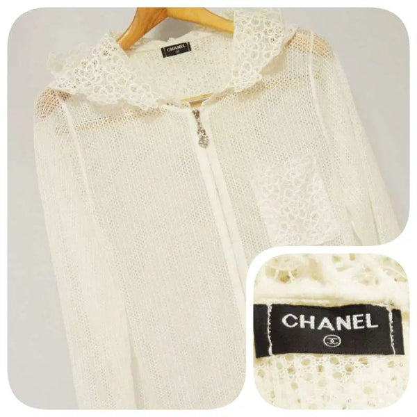 [BUNJANG] Ivory Hoodie Zip-Up - Women's Size 66 / 편집샵 아이보리 후드집업 여성66