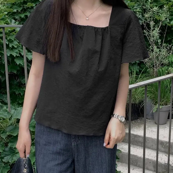 [BUNJANG] Maround Square Neck Puff Sleeve Blouse / [메리어라운드] 스케어넥 블라우스