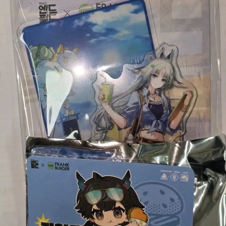 [BUNJANG] Arknights Endfield Frank Burger Collaboration Kyeol Acrylic Stand + Redeem Code Card Set / 명일방주 엔드필드 프랭크버거 콜라보 결 아크릴스탠드 + 진천우 리딤