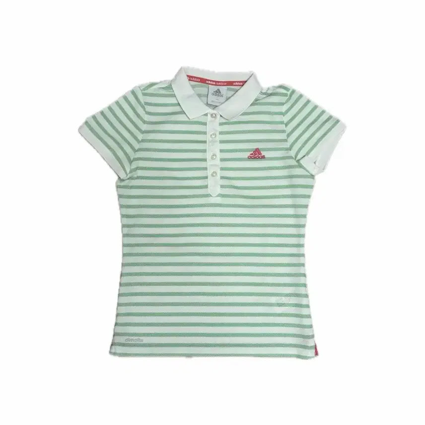 [BUNJANG] Adidas Short Sleeve Track Top / 아디다스 반팔 셔츠 반집업 트레이닝 카라셔츠 민트 메론 트랙탑