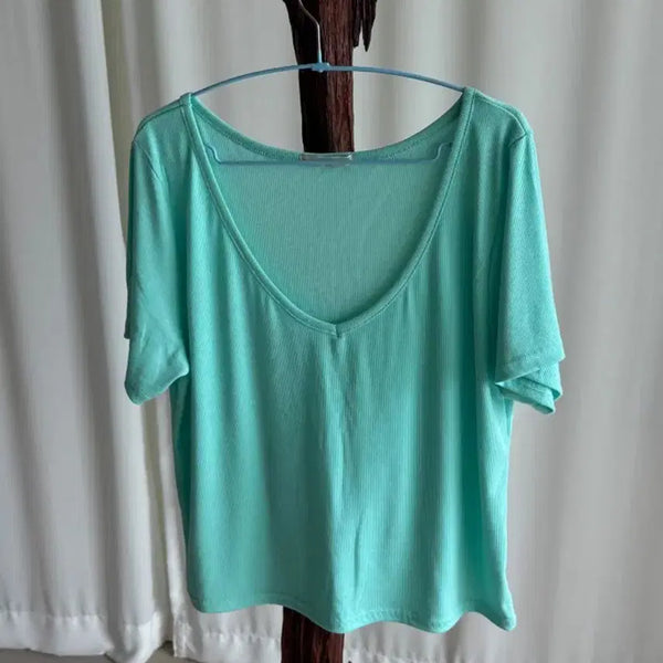 [BUNJANG] V-Neck Short Sleeve T-Shirt / 브이넥 반팔티