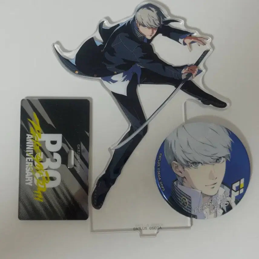 [BUNJANG] Persona 30th Anniversary Acrylic Stand & Persona 4 Protagonist Badge Set / 페르소나 30주년 아크릴스탠드 페르소나4 주인공 번장 캔뱃지