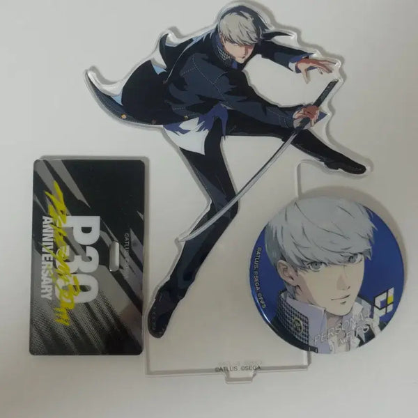 [BUNJANG] Persona 30th Anniversary Acrylic Stand & Persona 4 Protagonist Badge Set / 페르소나 30주년 아크릴스탠드 페르소나4 주인공 번장 캔뱃지