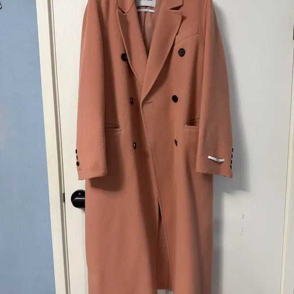 [BUNJANG] Handmade Long Coat Premium Pink / 핸드메이드 롱코트 핑크 프리미엄