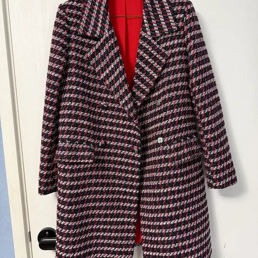 [BUNJANG] Check Pattern Double Coat / 상태좋은 체크 패턴 더블 코트