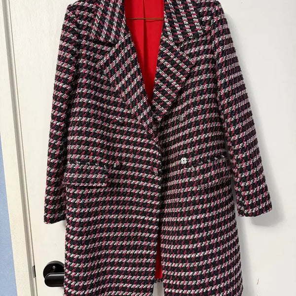 [BUNJANG] Check Pattern Double Coat / 상태좋은 체크 패턴 더블 코트