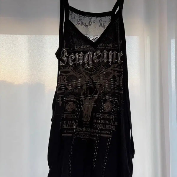 [BUNJANG] Salvage Sleeveless Tank Top - Vintage Gyaru Punk Style / salvage 슬리브리스 나시 빈티지 갸루 펑크