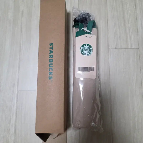 [BUNJANG] Starbucks MD 3-Section Automatic Umbrella Beige Ivory / 미개봉 스타벅스 MD 3단 자동 우산 양산 베이지 아이보리