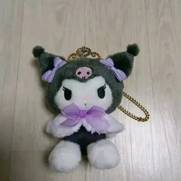 [BUNJANG] Sanrio Kuromi Tiara Mascot Keychain (Purple) / 산리오 설레는 티아라 마스코트 보라 왕관 쿠로미 인형 키링