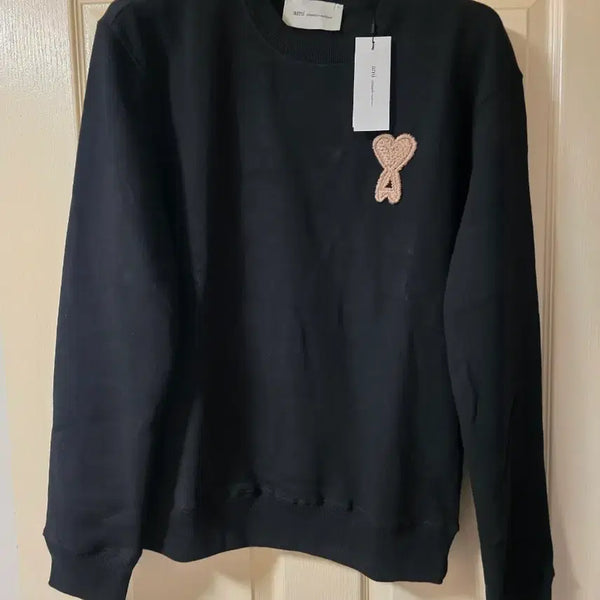 [BUNJANG] AMI Heart Logo Sweatshirt Black L / 아미 하트 로고 맨투맨 블랙L