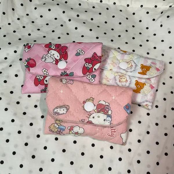 [BUNJANG] Sanrio Handmade Card Holder Kitty My Melody Rilakkuma Fabric / 산리오 핸드메이드 카드지갑 키티 마이멜로디 리락쿠마 원단