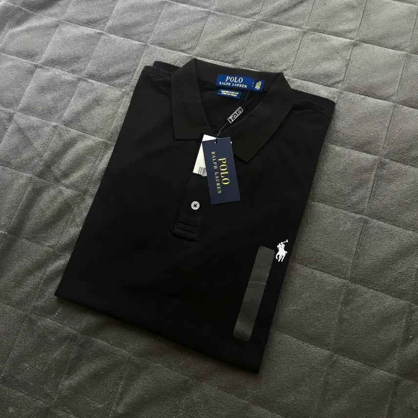 [BUNJANG] Polo Ralph Lauren Custom Slim Fit Short Sleeve Polo T-Shirt - Black (L) / 폴로 랄프로렌 카라티 반팔 티셔츠 L사이즈 커스텀슬림핏