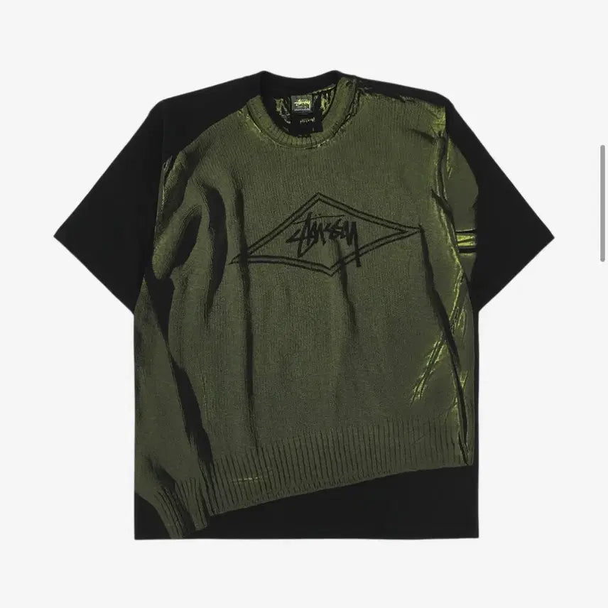 [BUNJANG] Stussy Sweater T-shirt Black / 새상품) 스투시 스웨터 티셔츠 블랙