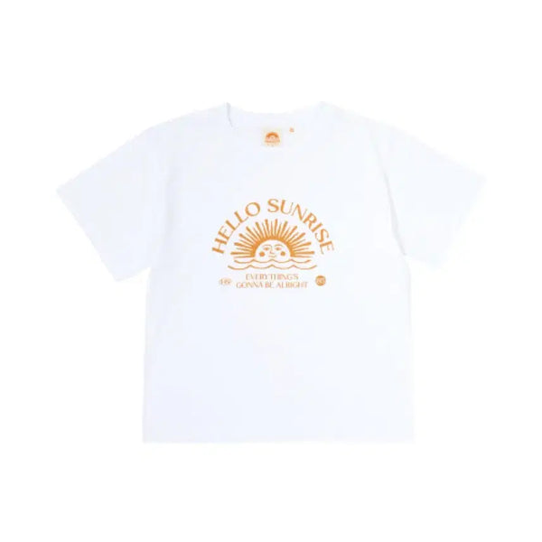 [BUNJANG] Hello Sunrise Arch Logo Short Sleeve T-Shirt White / 헬로선라이즈 아치 로고 숏슬리브 티셔츠 화이트