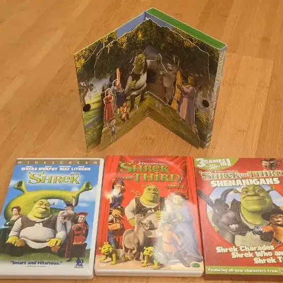 [BUNJANG] Shrek 1, 2, 3 + Popup Package DVD Set / 슈렉 1, 2, 3 + 팝업 패키지 DVD 세트
