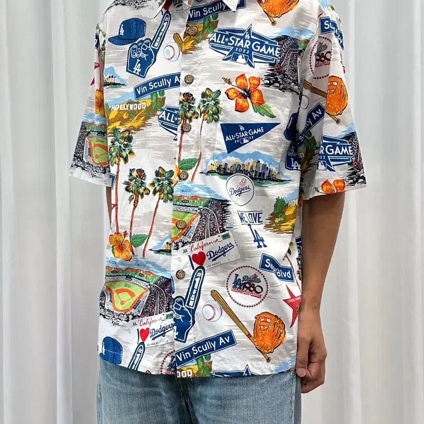 [BUNJANG] Reyn Spooner Baseball Hawaiian Shirt L / [L]레인스푸너 베이스볼 하와이안 셔츠