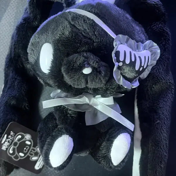 [BUNJANG] Gloomy Bear Plush Doll - Black Gothic Punk / 범용토끼 아이패치 글루미베어 인형 블랙 고스펑크