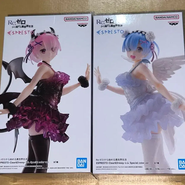 [BUNJANG] Re:Zero Ram & Rem Angel/Demon Figure Bundle / 리제로 람 렘 천사악마 피규어 일괄 박스ㅇ 미소녀