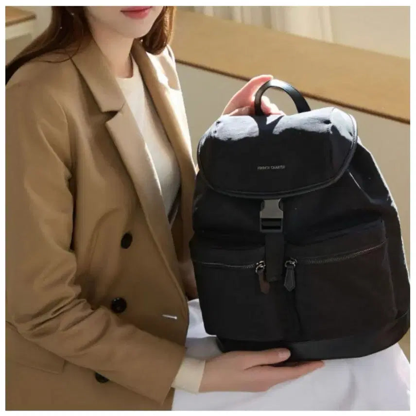 [BUNJANG] French Quarter Joy Backpack Black / 프렌치 쿼터 조이백팩 블랙